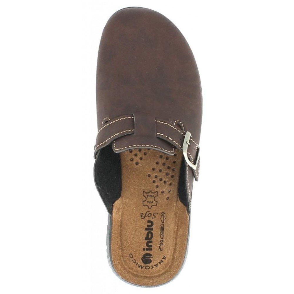 Inblu Pantofole Uomo Invernali Grigie, Modello PO000072, Con Zeppa 2,5cm E Sottopiede Anatomico Morbido In Velluto