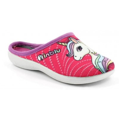 inblu Pantofole, Ciabatte Invernali Bambina Plantare Imbottito art. b9-37  fuxia