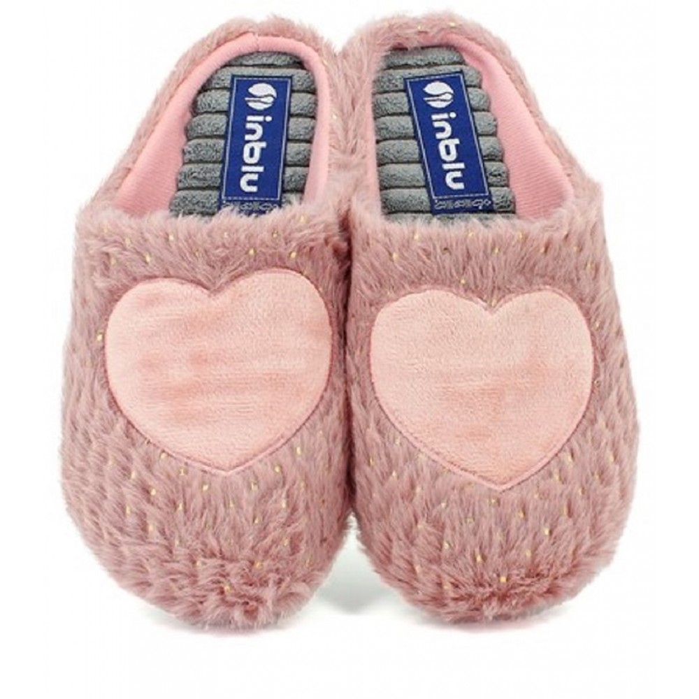 Pantofole Donna Inblu Con Cuore Ricamato E Brillantini - Calde E Morbide Per Inverno - 5
