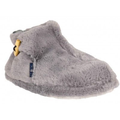 inblu Pantofole Ciabatte Invernali Donna con Elastico Art. DE-10 Zeppa  GRIGIO