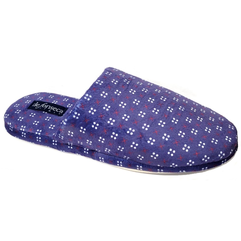 De Fonseca Ciabatte Invernali Donna Mod. Roma Top I W813 - Pantofole Calde Con Tomaia In Tessuto E Suola TPR